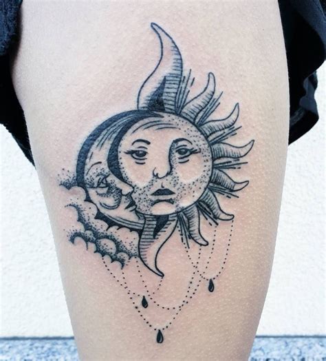 50 Meaningful And Beautiful Sun And Moon Tattoos Kickass Things