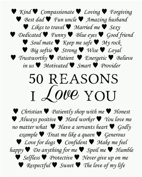 50 Reasons Why We Love You 50Th Birthday Present 30Th 40Th 50Th