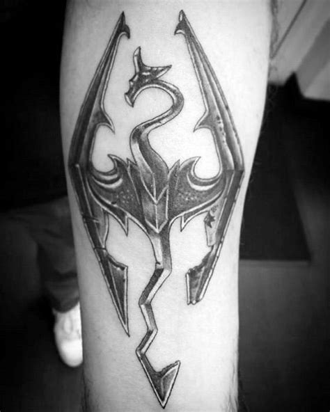 50 Skyrim Tattoo Designs For Men Video Game Ink Ideas