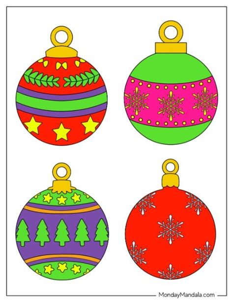 52 Printable Christmas Ornaments Free Pdf Templates