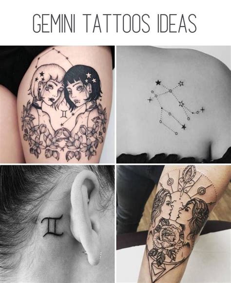 52 Stunning And Non Boring Gemini Tattoos Our Mindful Life In 2020