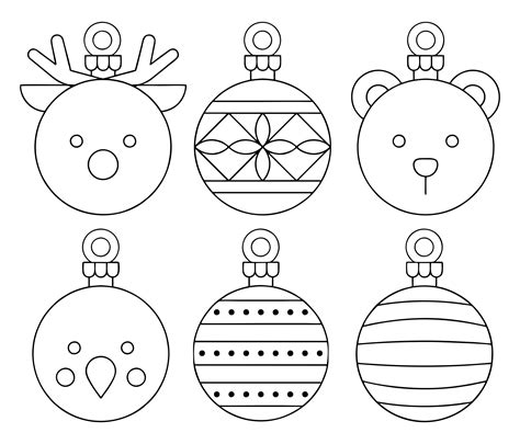 55 Free Printable Christmas Ornaments Templates And Coloring Pages