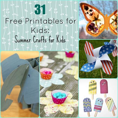 55 Free Printable Summer Crafts For Kids Allfreekidscrafts Com