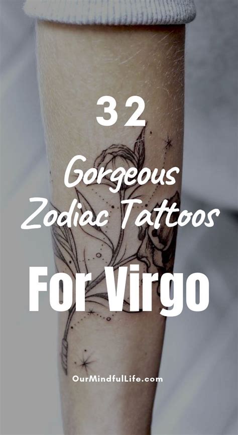 56 Gorgeous Virgo Tattoos That Anyone Into Astrology Will Love Virgo