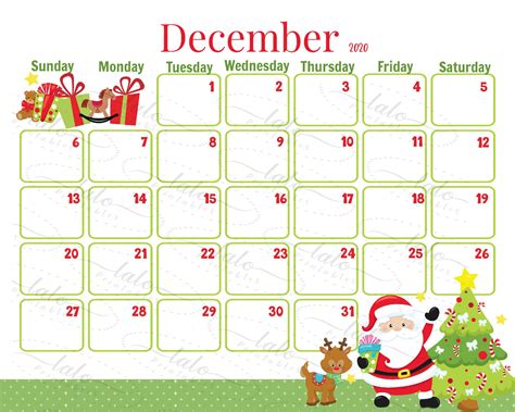 6 Best Images Of December Calendar Free Printable Free Printable Christmas Calendar December