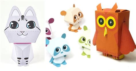 6 Best Images Of Free Printable Cute Paper Toys Cute Animal Paper Toy Templates Cute