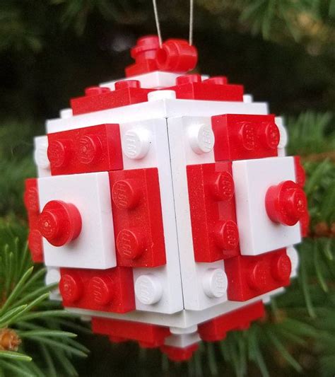 6 Lego Christmas Ball Ornaments