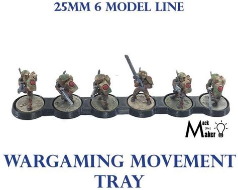 6 Model Line 25Mm Base Movement Tray For Warhammer 40K 28Mm Etsy