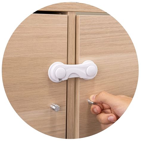 6 Pack Child Proof Locks For Cabinet Doors Pantry Closet Wardrobe