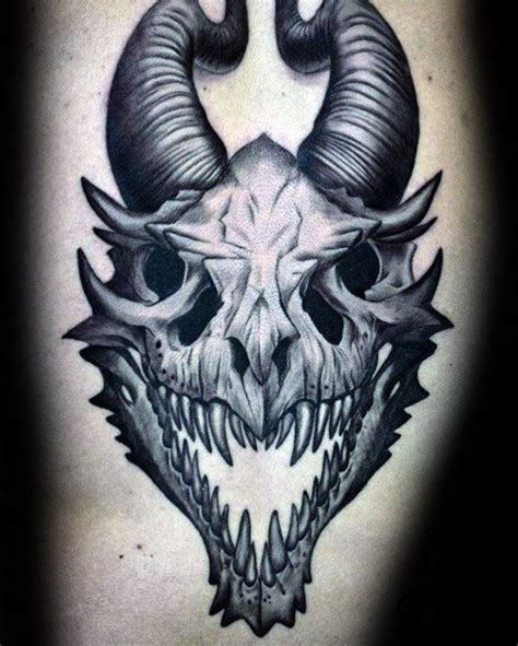 60 Dragon Skull Tattoo Designs For Men Manly Ink Ideas