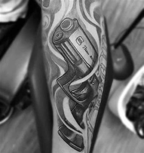 60 Glock Tattoo Ideas For Men Handgun Designs