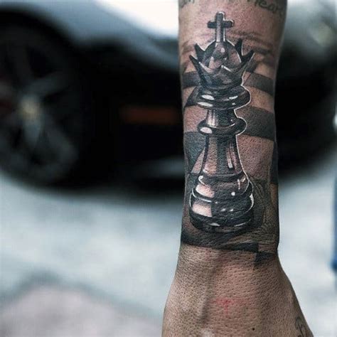 60 King Chess Piece Tattoo Designs For Men Powerful Ink Ideas Cool