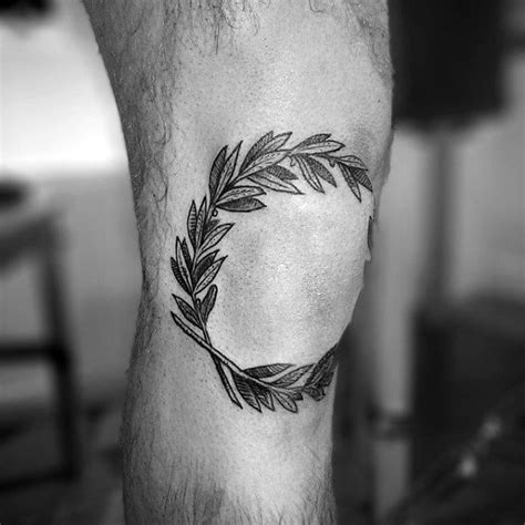 60 Laurel Wreath Tattoo Designs For Men Branch Ink Ideas