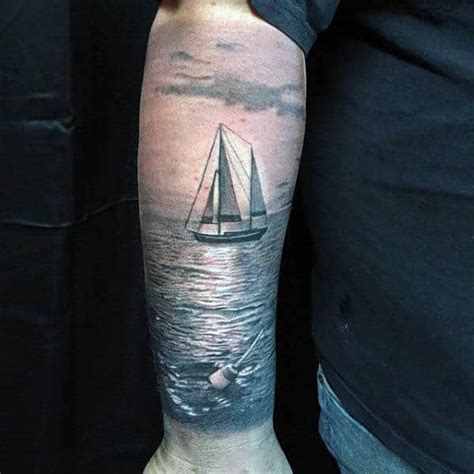 60 Sailboat Tattoo Designs For Men Nautical Sophistication