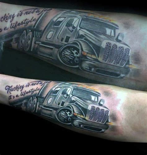 60 Truck Tattoos For Men Vintage And Big Rig Ink Design Ideas