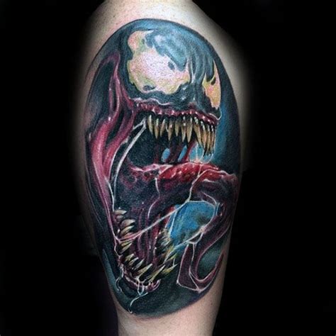 60 Venom Tattoo Designs For Men Marvel Ink Ideas