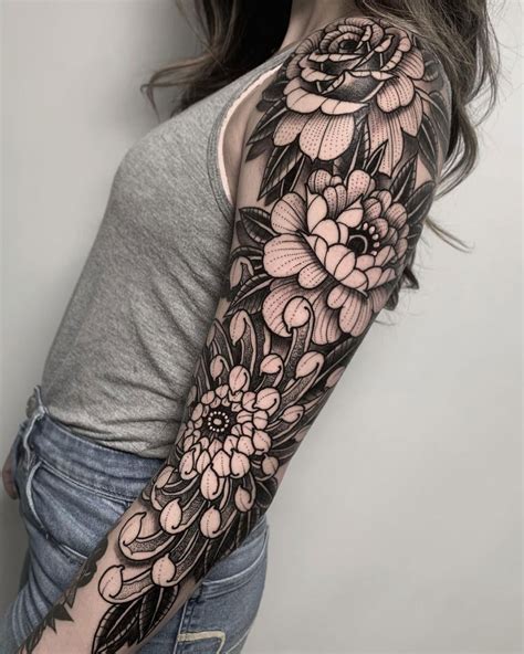 63 Elegant Ideas For Flower Sleeve Tattoos In 2023 All About Tattoo