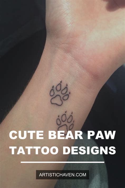 65 Cute Bear Paw Tattoo Designs Amp Ideas Get Inspired Paw Tattoo Bear Paw Tattoos Paw