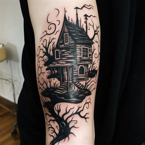 65 Haunted House Tattoo Ideas Tattooclue Com