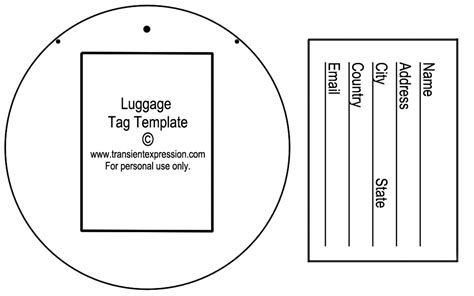 7 Best Images Of Printable Luggage Tag Inserts Luggage Tag Template