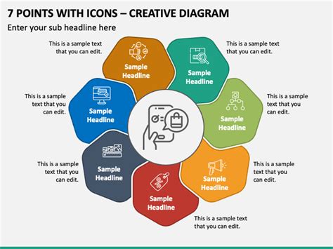 7 Points With Icons Creative Diagram Powerpoint Presentation Slides