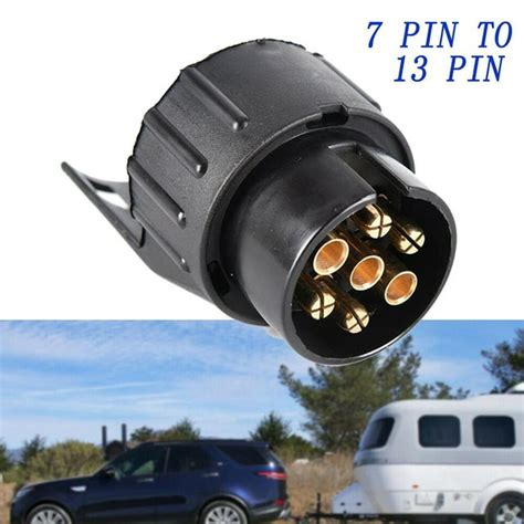 7 To 13 Pin Trailer Caravan Towbar Towing Electric Socket Adapter