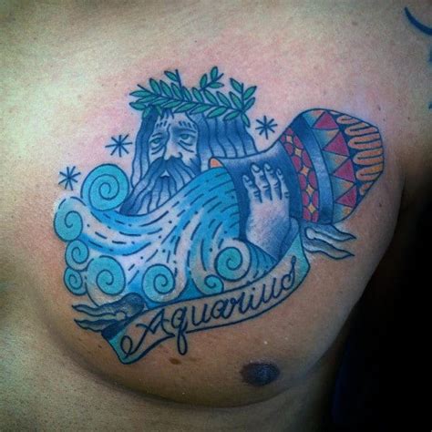 70 Aquarius Tattoos For Men Astrological Ink Design Ideas