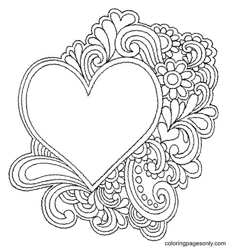 70 Best Heart Coloring Pages Free Printables For Kids Amp Adults