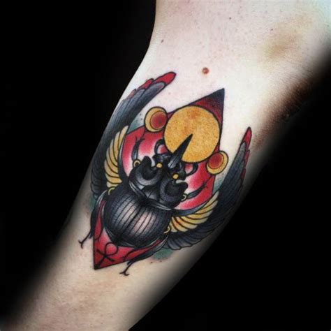 70 Scarab Tattoo Designs For Men Egyptian Bettle Ideas Scarab