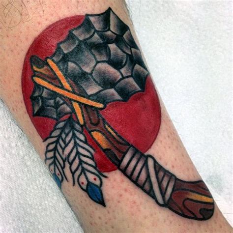 70 Tomahawk Tattoo Designs For Men American Indian Axe Ideas