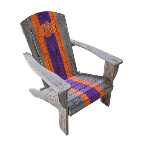 711 7043 Clemson University Tigers Wood Adirondack Chair Free Shipping