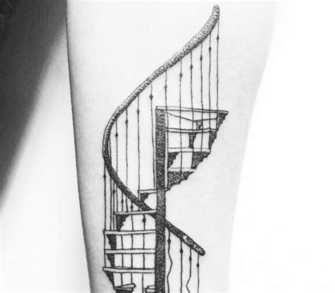 75 Architecture Tattoos With Stunning Artistry Stairs Tattoo By