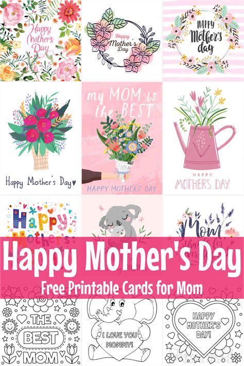 75 Printable Mother S Day Cards World Of Printables