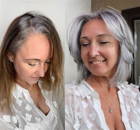 75 Women That Embraced Their Grey Roots And Look Stunning Cheveux