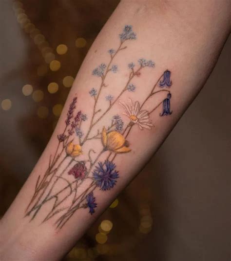 78 Exquisitely Meaningful Wildflower Tattoo Ideas For 2024