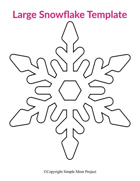 8 Free Printable Large Snowflake Templates Snowflake Template Paper