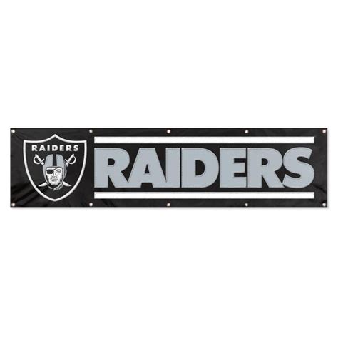 8 Ft X 2 Ft Nfl License Raiders Team Banner Team Banner Raiders