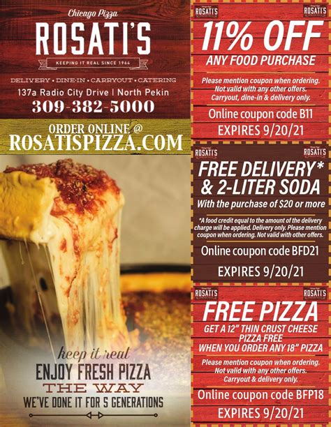 8 Off Rosati S Pizza Coupons Promo Codes Deals Jun 2024