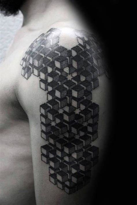 80 Fractal Tattoo Designs For Men Repeating Geometry Ink Ideas