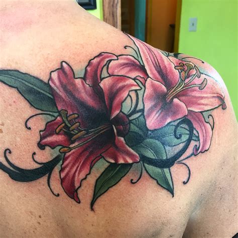 80 Lily Flower Tattoo Designs Meaning Tenderness Luck 2019