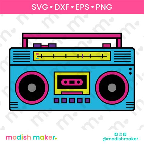 80S Boombox Svg