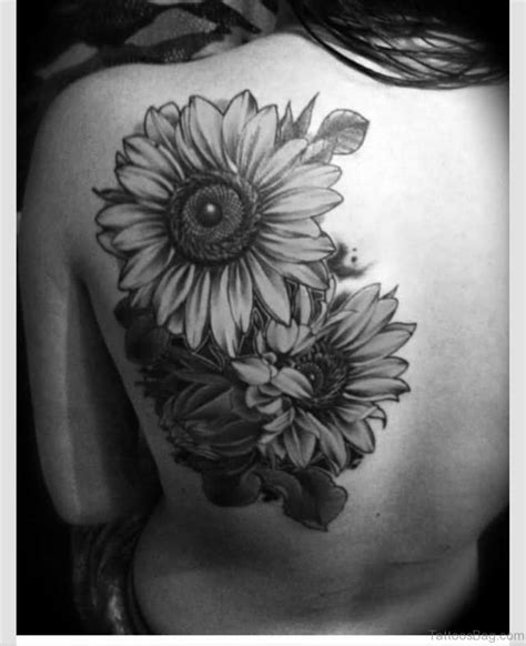 85 Pretty Sunflower Tattoos Designs For Back