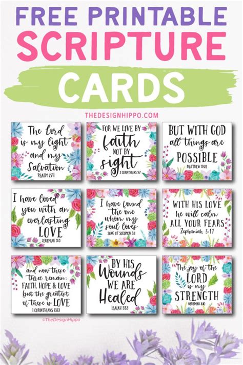 9 Beautiful Amp Free Printable Scripture Cards For Bible Study