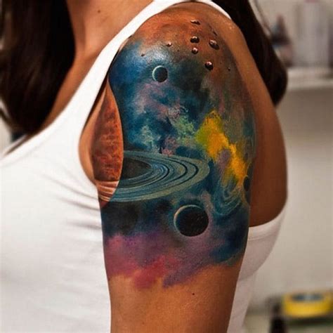 9 Wonderful Galaxy Tattoo Designs And Ideas