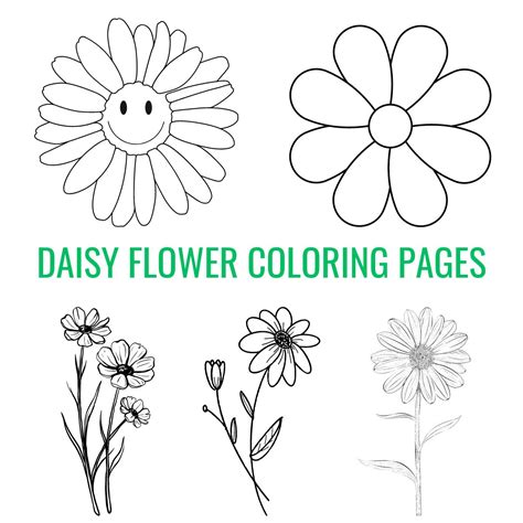 92 Coloring Pages Simple Flower Simple Daisy Preschool Spring Flower Coloring Page