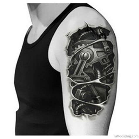 92 Innovative Bio Mechanical Tattoos On Shoulder