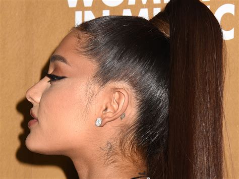 A Complete Guide To Ariana Grande S 44 Known Tattoos Gold Ear Jacket