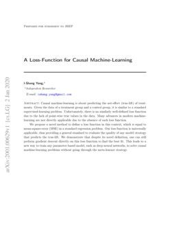 A Loss Function For Causal Machine Learning Deepai