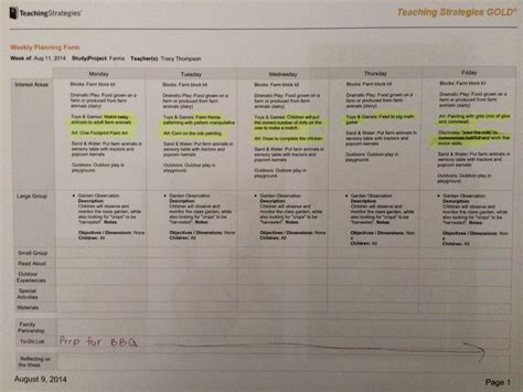 A Sample Of One Of My Tsg Lesson Plans For The Week Teaching