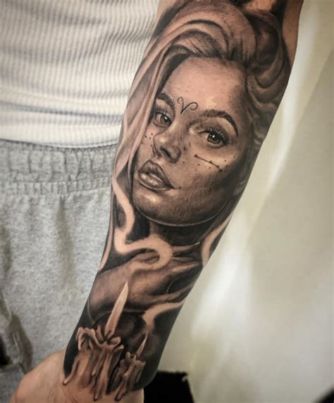 A Stunning Tattoo Of A Woman S Face You Won T Be Able To Take Your Eyes Off